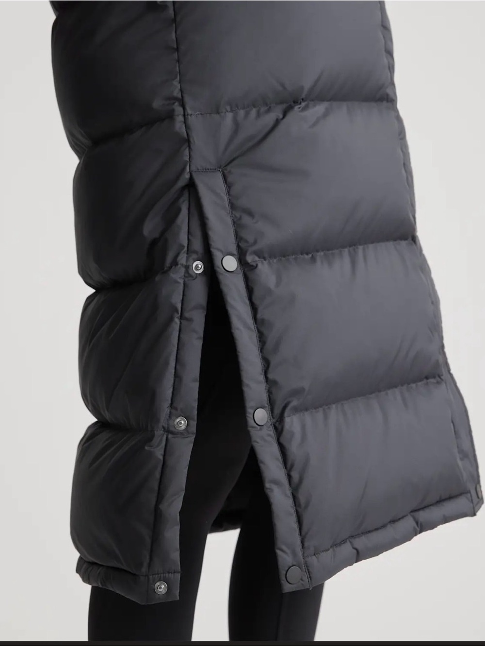 NWT Quince Black Responsible Down Parka Long Puffer Coat with Hood - Picture 8 of 13